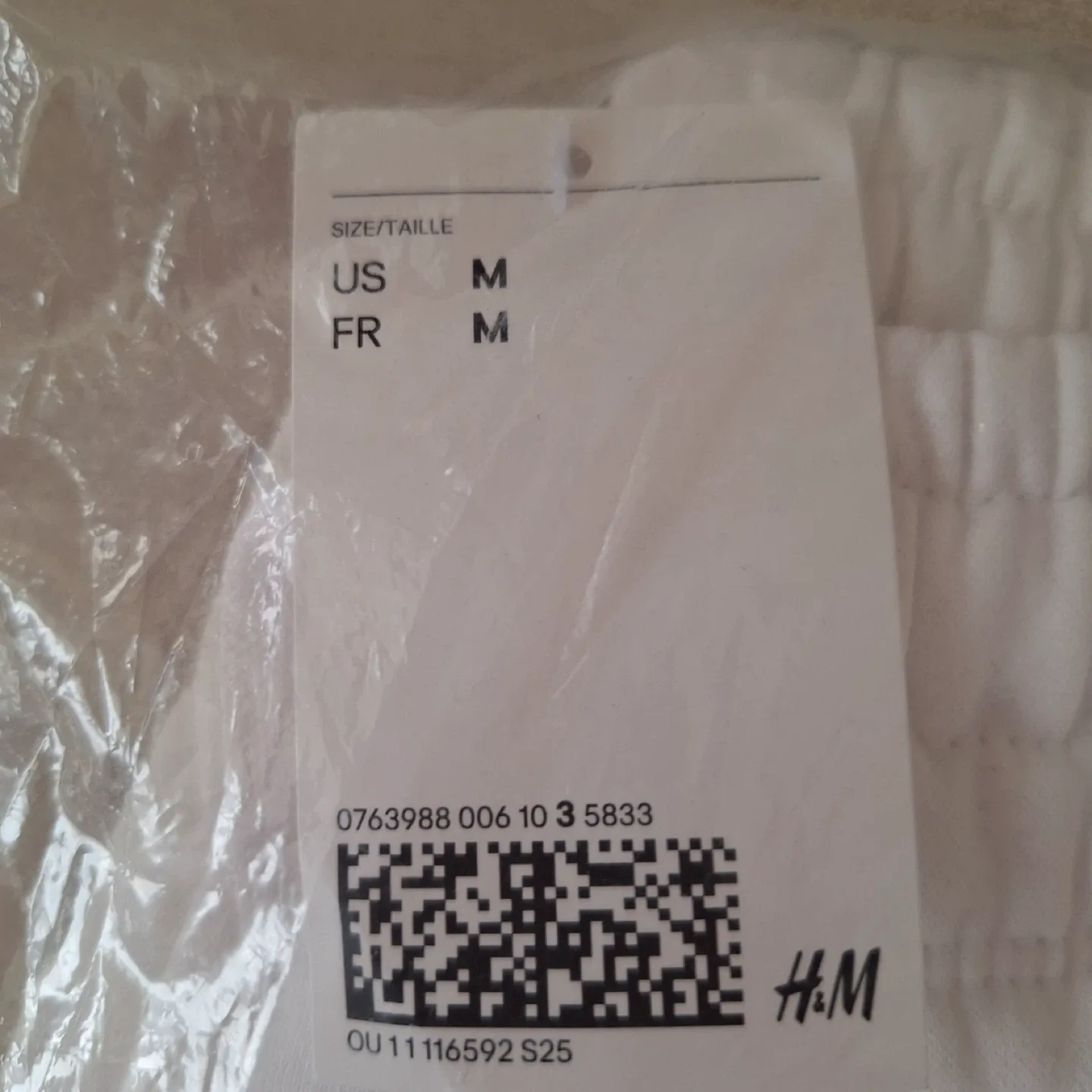 New H&M White Joggers - Size M image indicator(2)