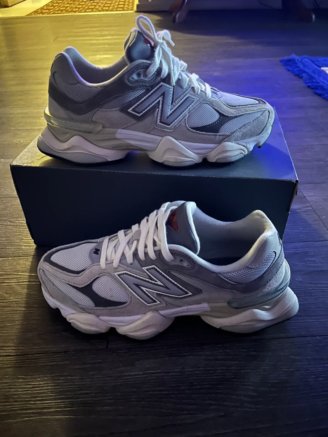 New Balance 9060 Grey Sneakers with Box