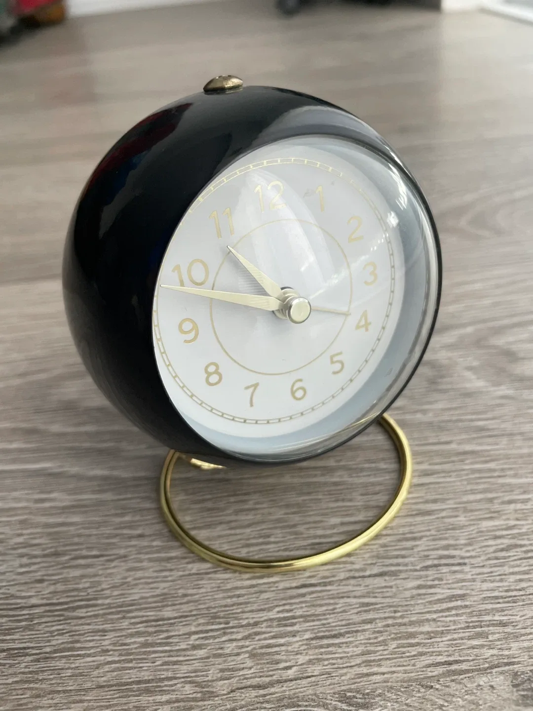 Black & Gold Dome Alarm Clock