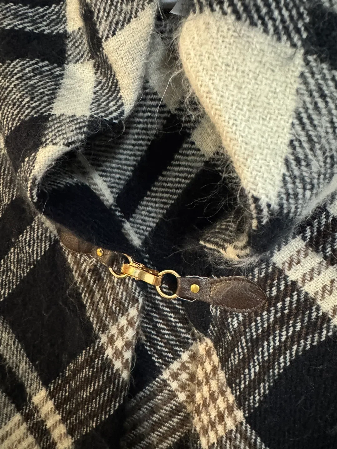 Cleo Universal Fit Plaid Poncho image indicator(3)