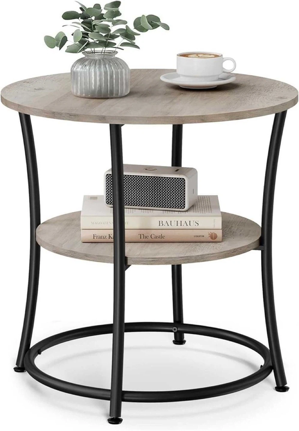 Round Side Table with Shelf(Brand New)