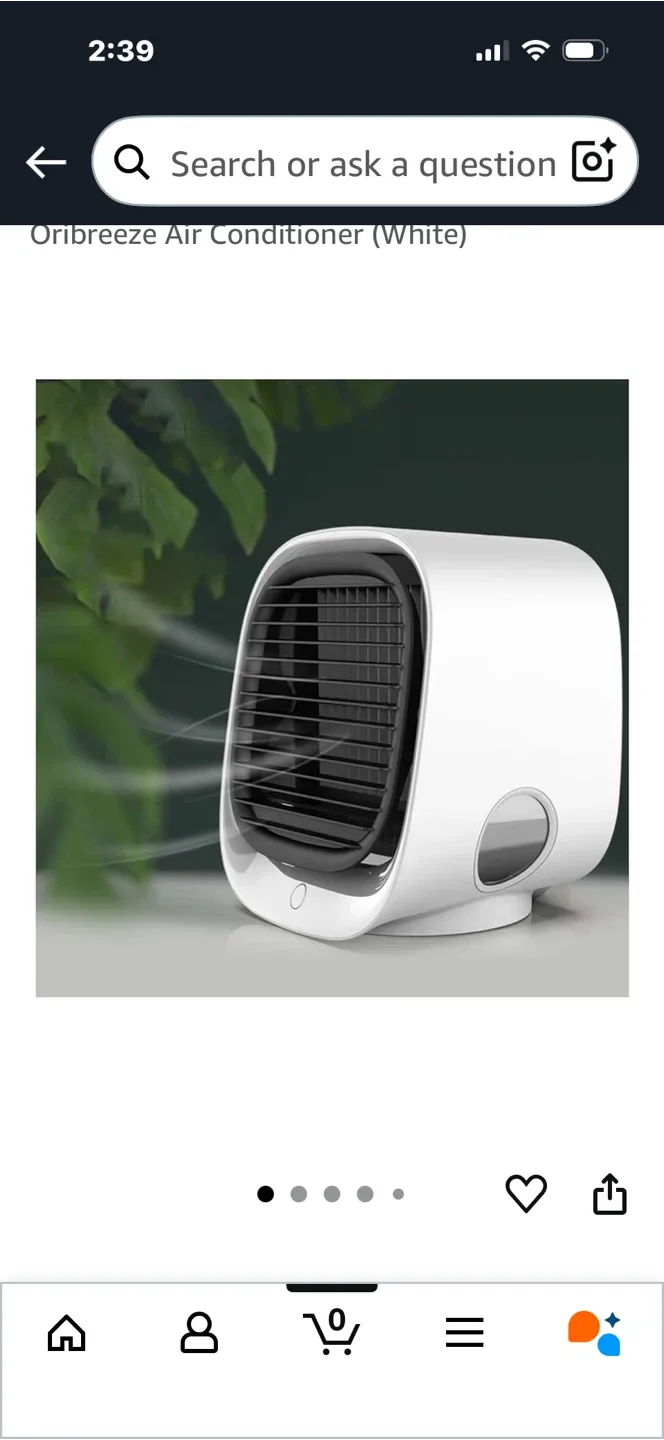 Oribreeze Portable Air Conditioner, White image indicator(6)