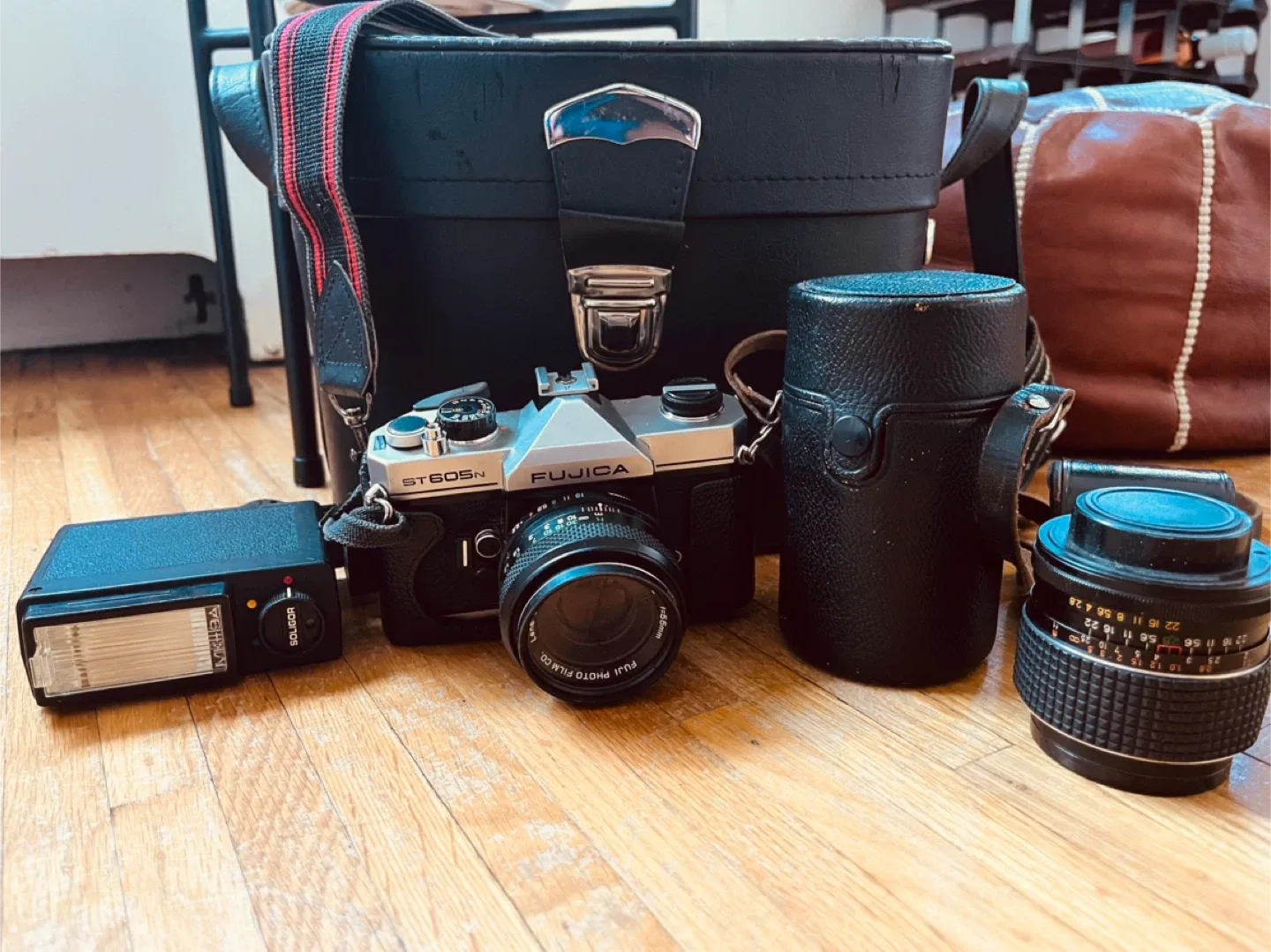 Fujica ST605N Film Camera with Accessories