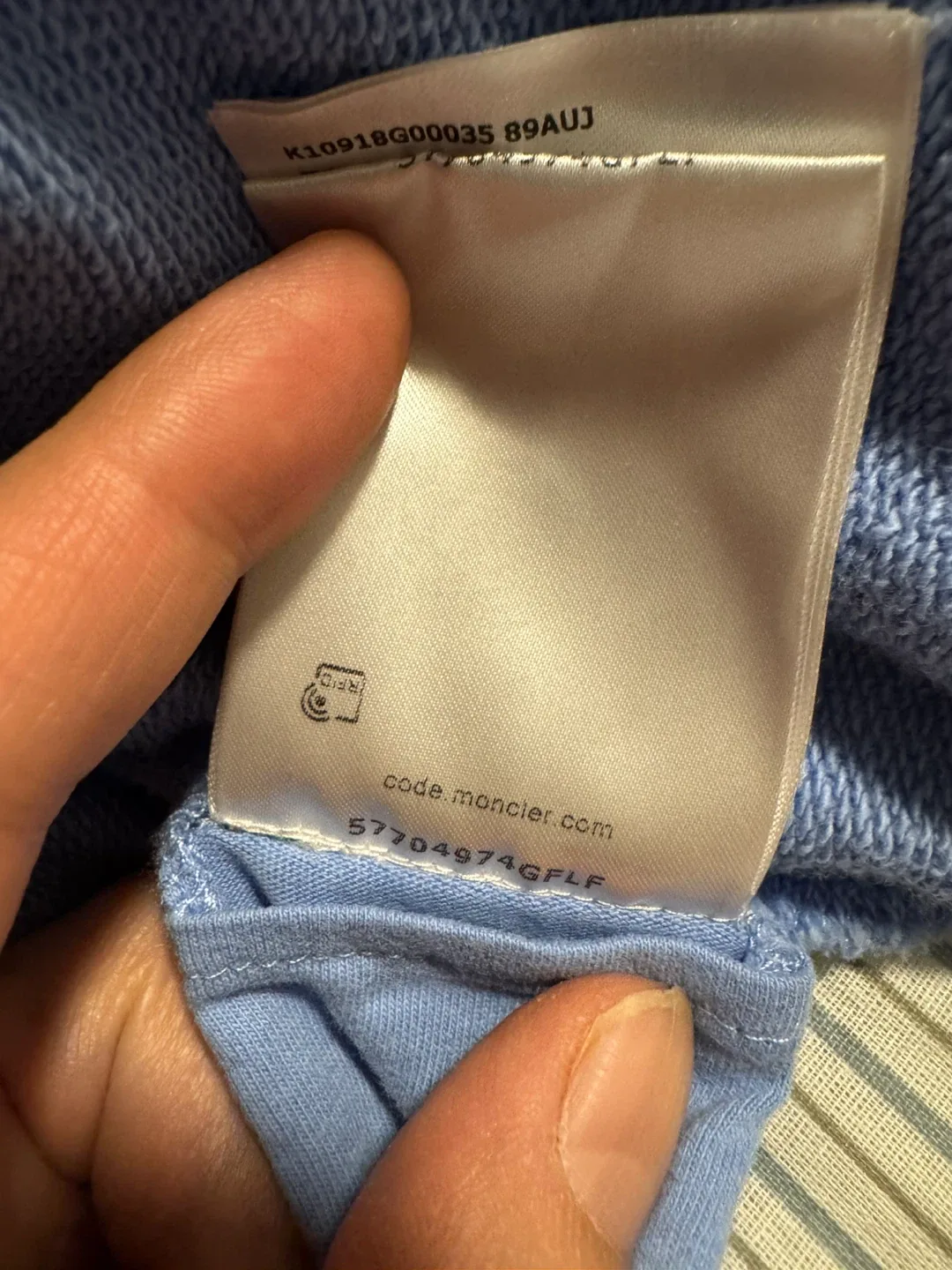 Moncler Blue Hoodie - Size Unknown image indicator(6)