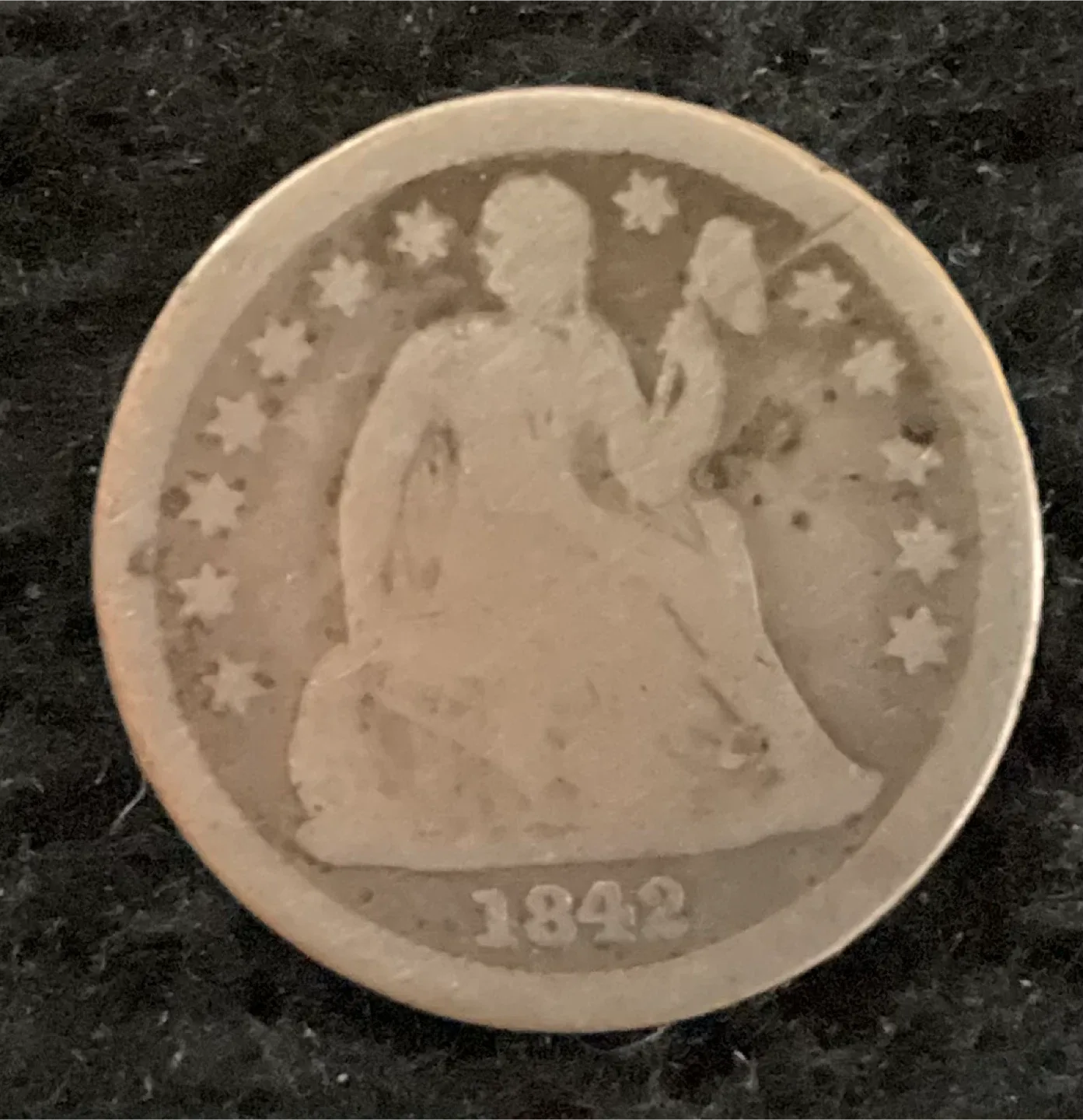 1842 Seated Liberty Dime image indicator(2)