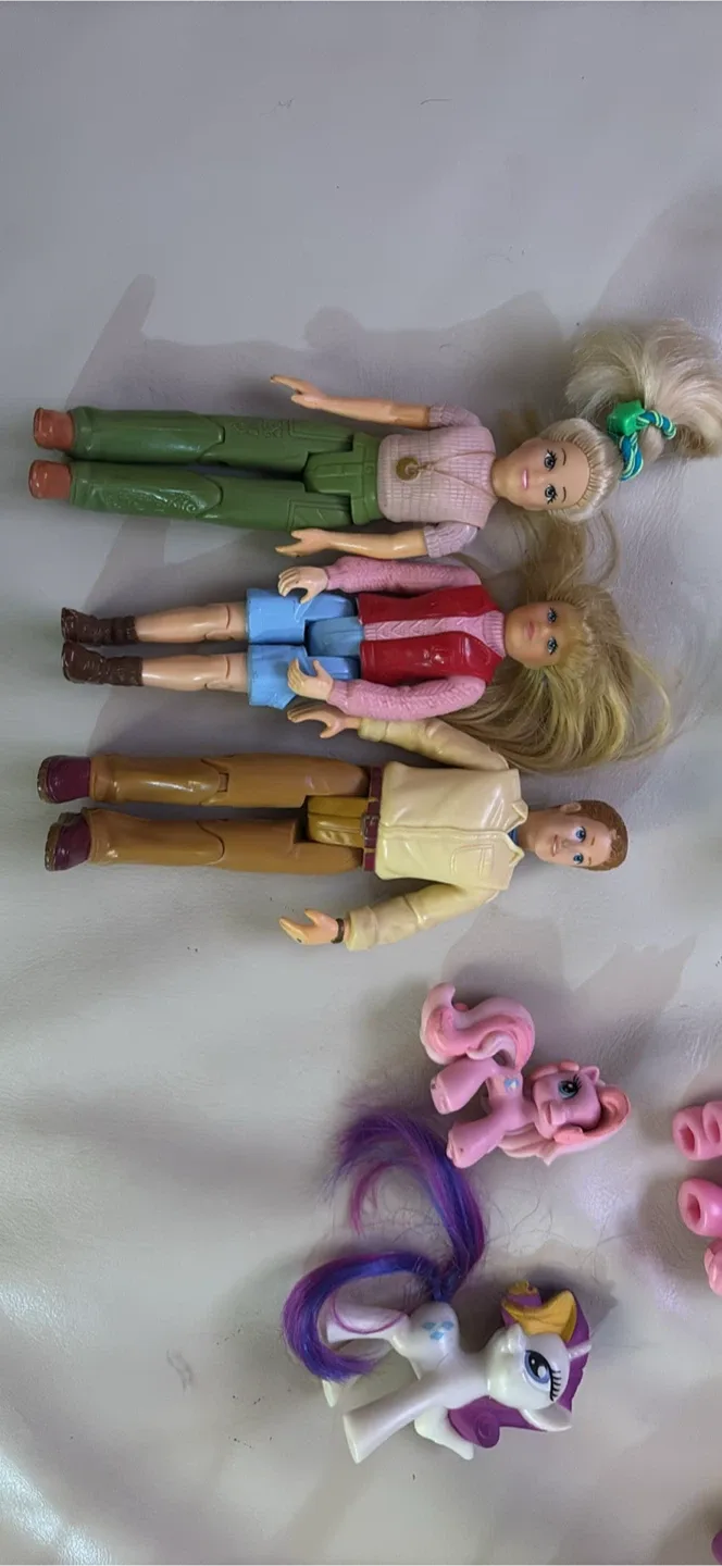 Mixed Lot of Dolls, Ponies, and Figures 1 pony talks