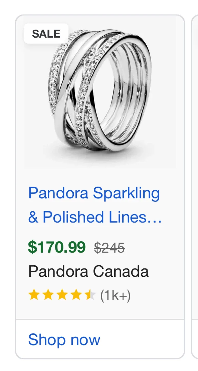 Pandora Silver Ring Size 9 image indicator(7)