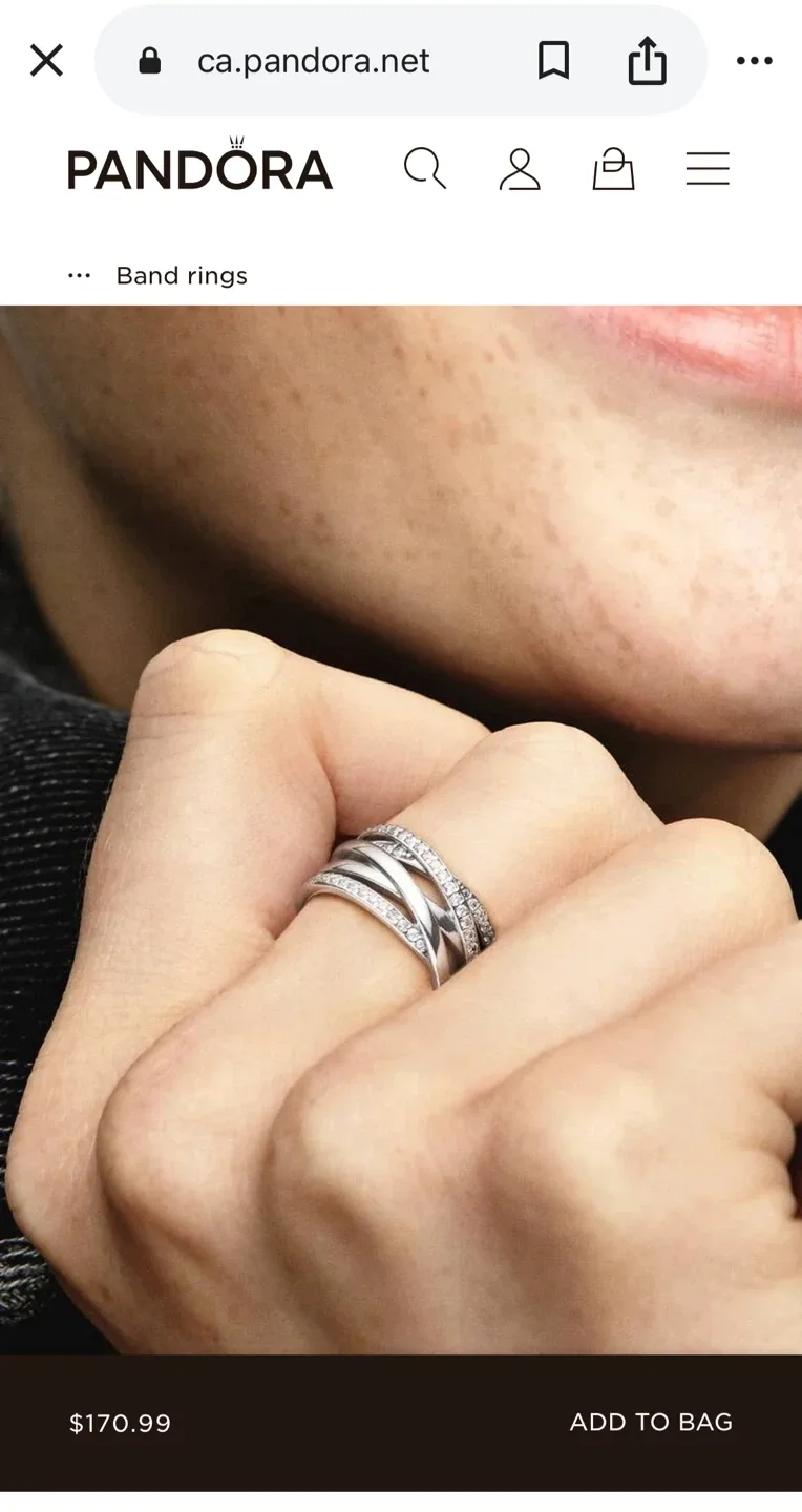 Pandora Silver Ring Size 9 image indicator(6)