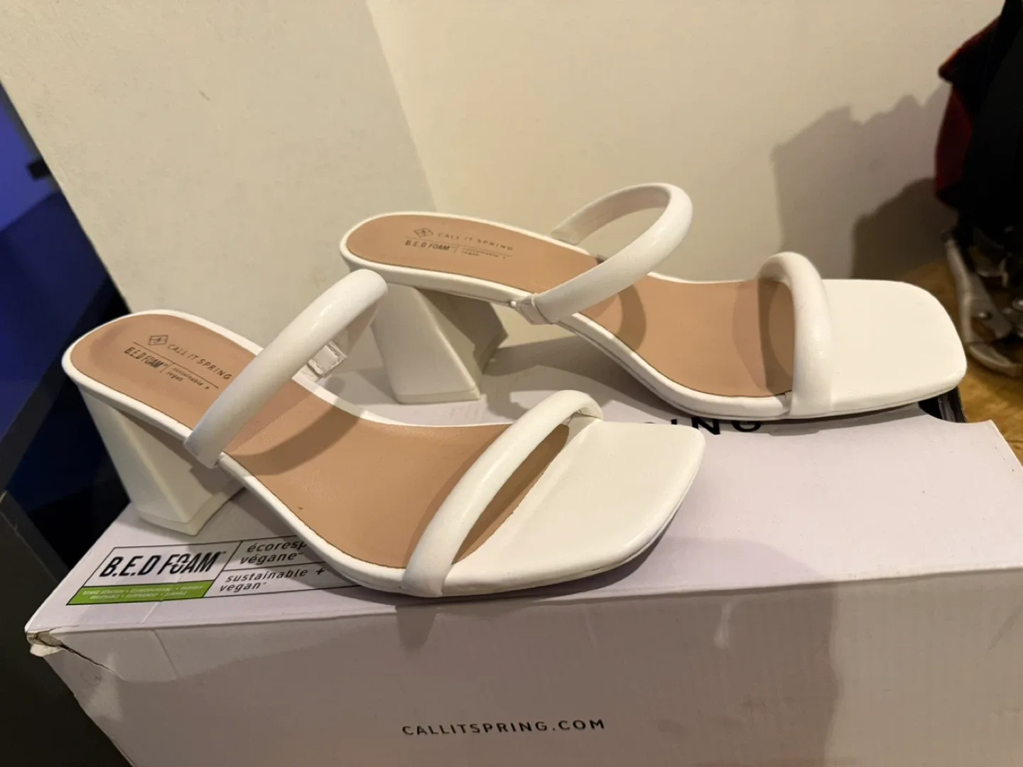 Call It Spring White Heels - Size 8 image indicator(3)