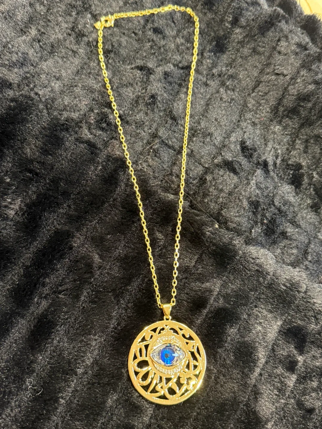 Gold Plated Evil Eye Pendant Necklace image indicator(7)