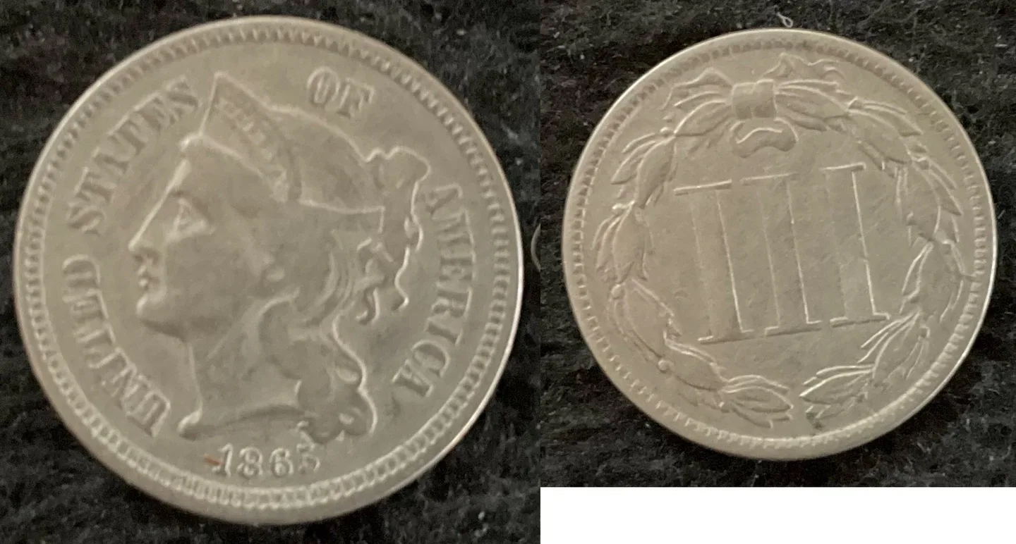 1865 Three Cent Piece