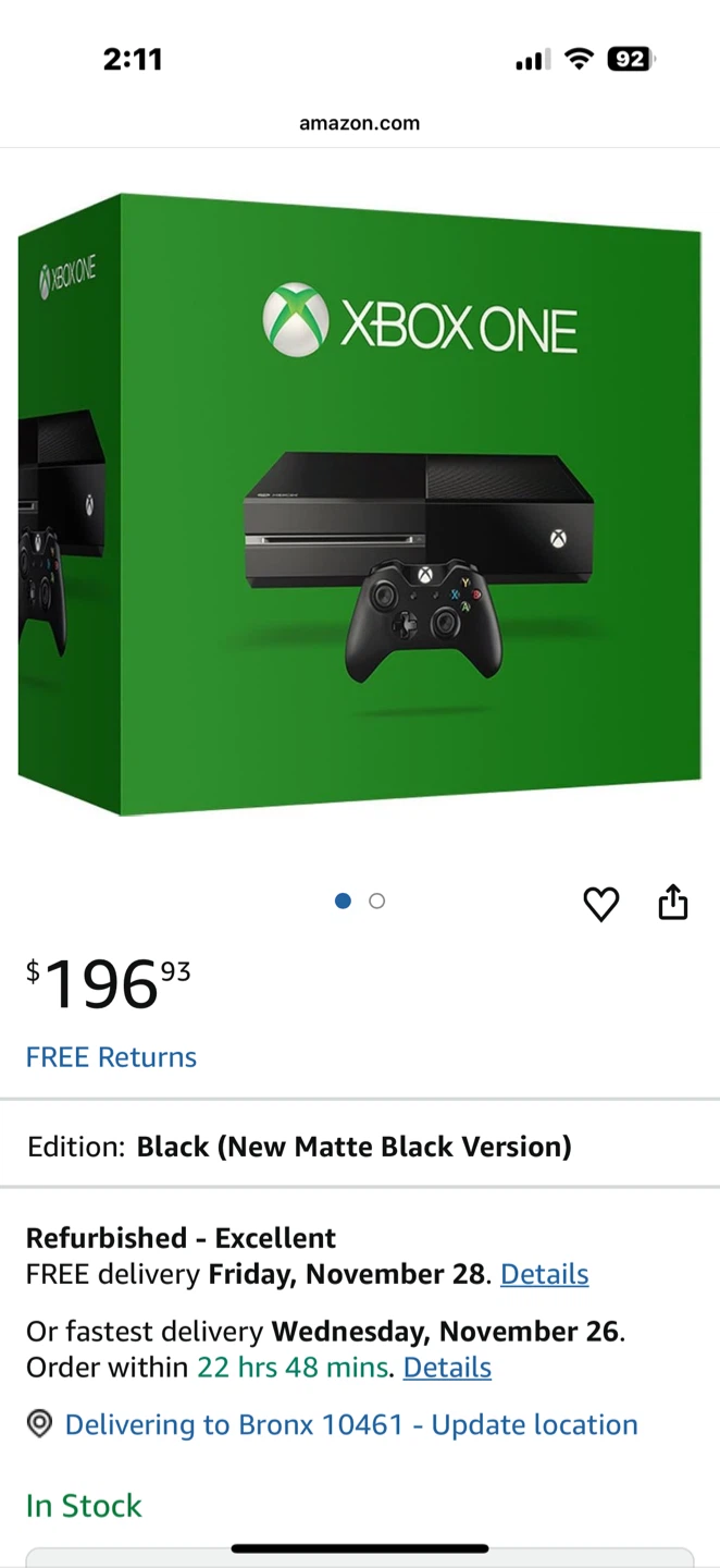Xbox One Console w/Wireless Remotes