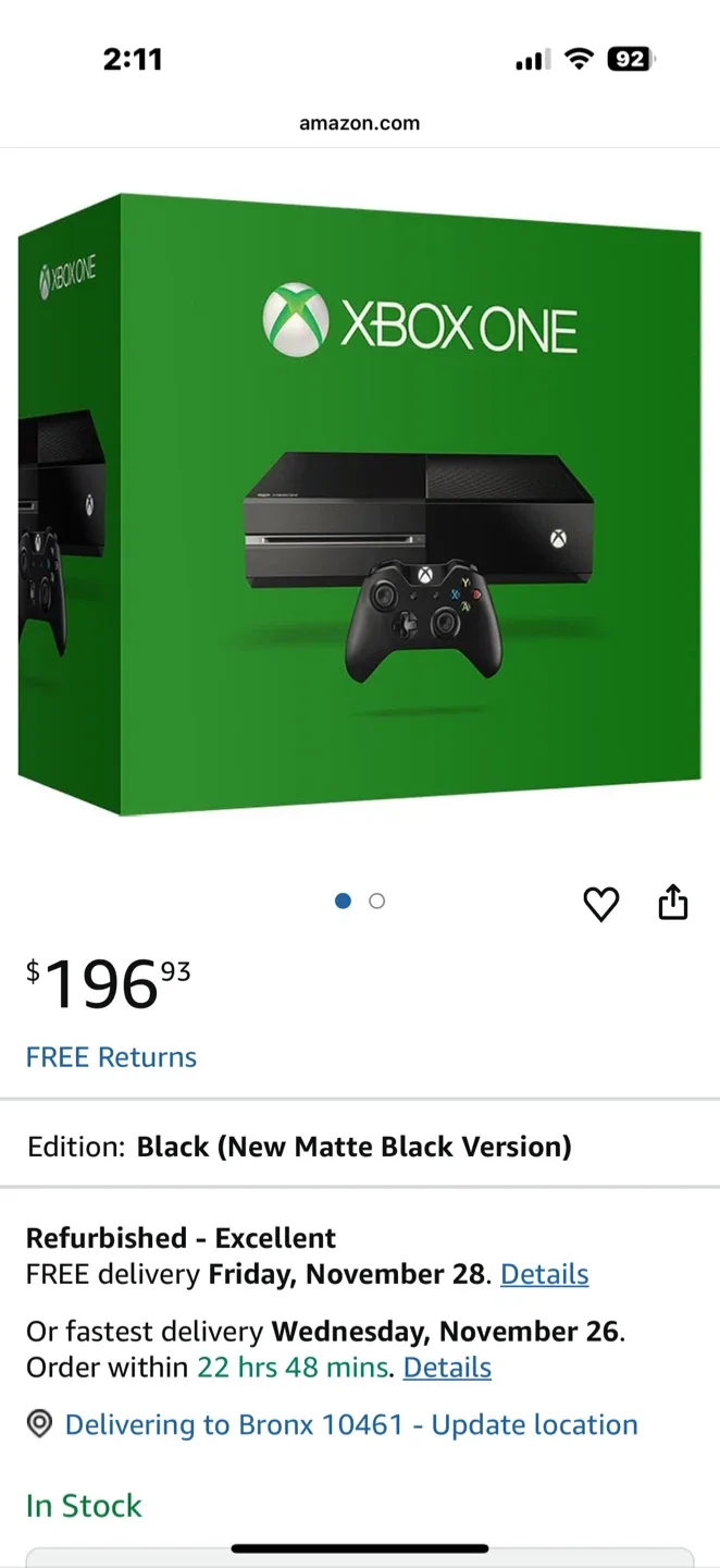 Xbox One Console w/Wireless Remotes