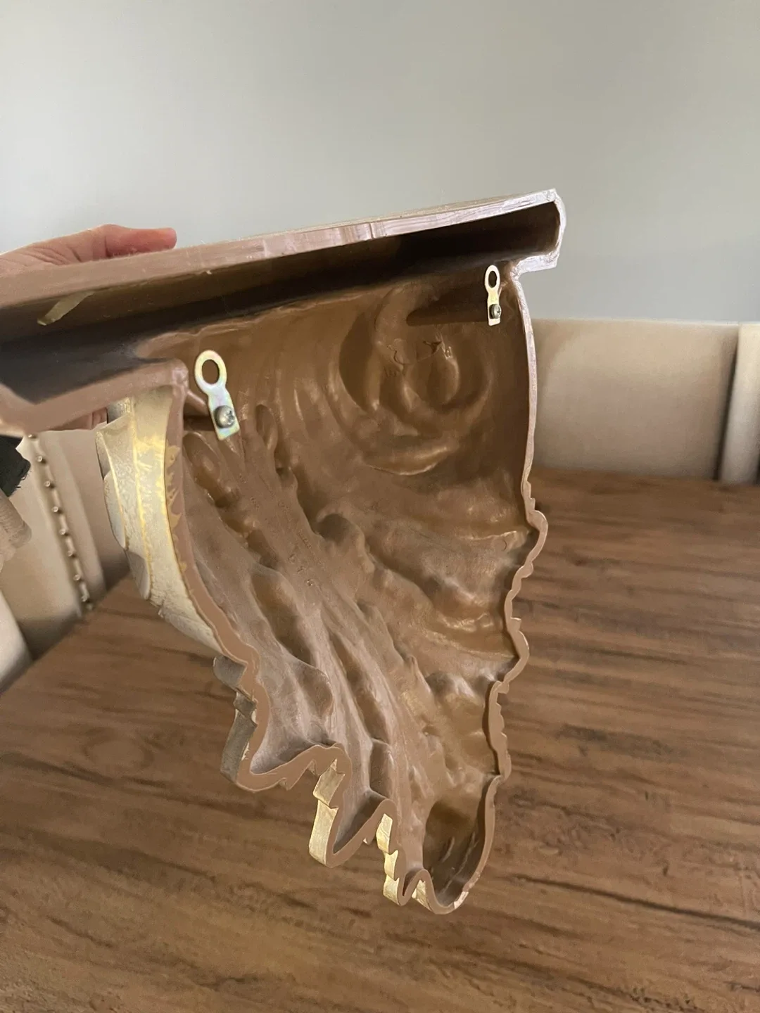 Decorative Wall Shelf - Gold & White image indicator(2)