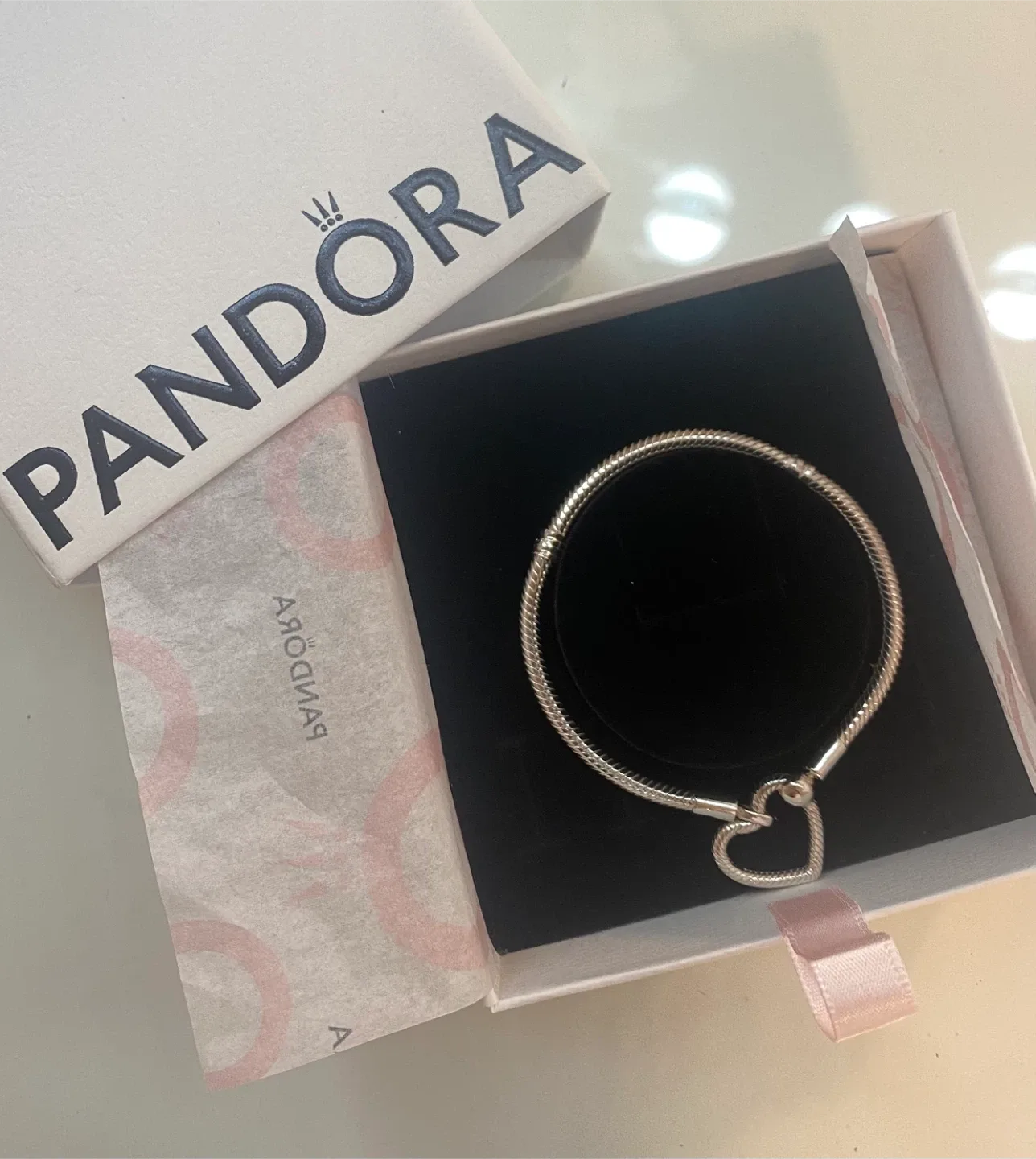 NEW Pandora Silver Heart Bracelet - $50 OFF!
