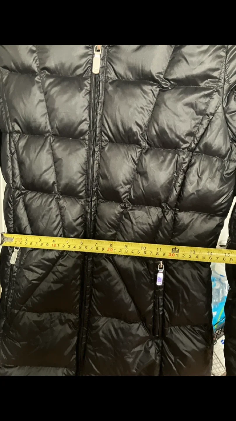 Women’s Calvin Klein Black Down🪶Coat, M-Needs Couple🪡🧵Repairs🖤🧥 image indicator(6)