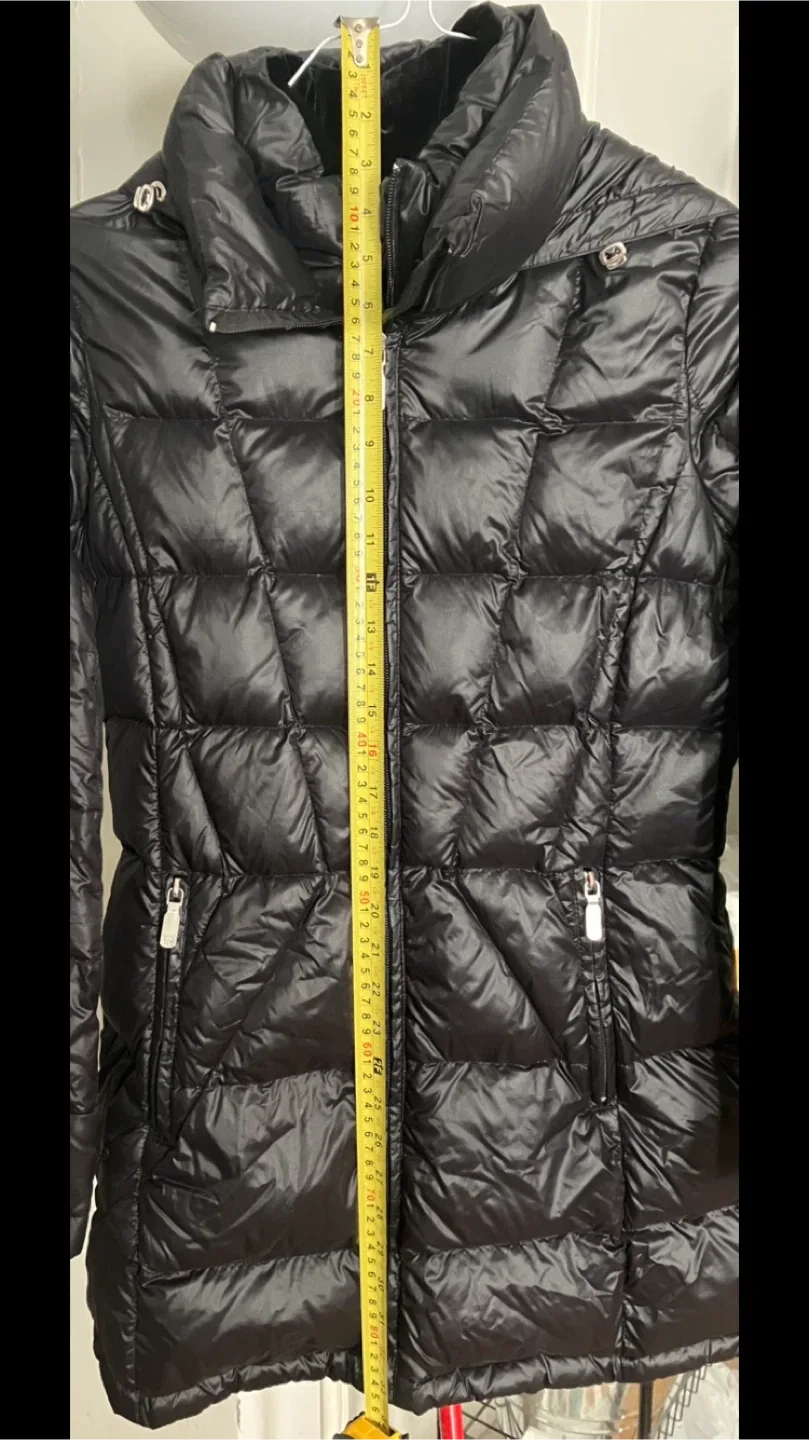Women’s Calvin Klein Black Down🪶Coat, M-Needs Couple🪡🧵Repairs🖤🧥 image indicator(7)