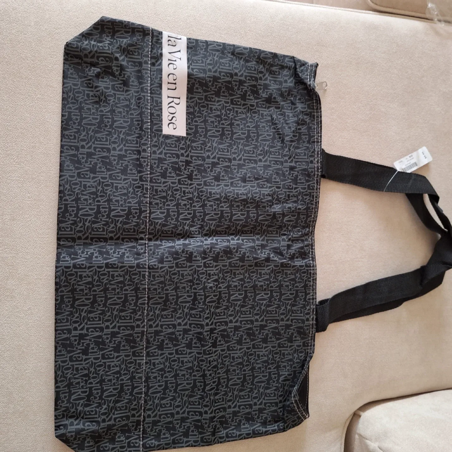 La Vie en Rose Black Tote Bag - New image indicator(4)