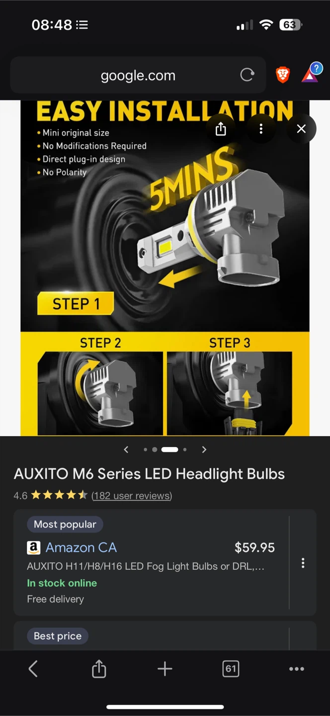 *New* $68 AUXITO M6 Series LED Headlight Bulbs