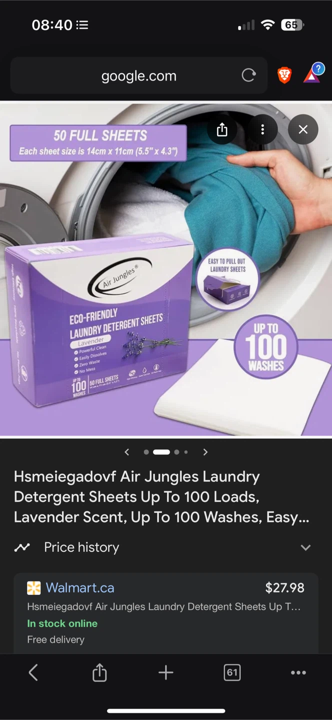 *New* $95 300x Laundry Detergent Sheets - photo 2