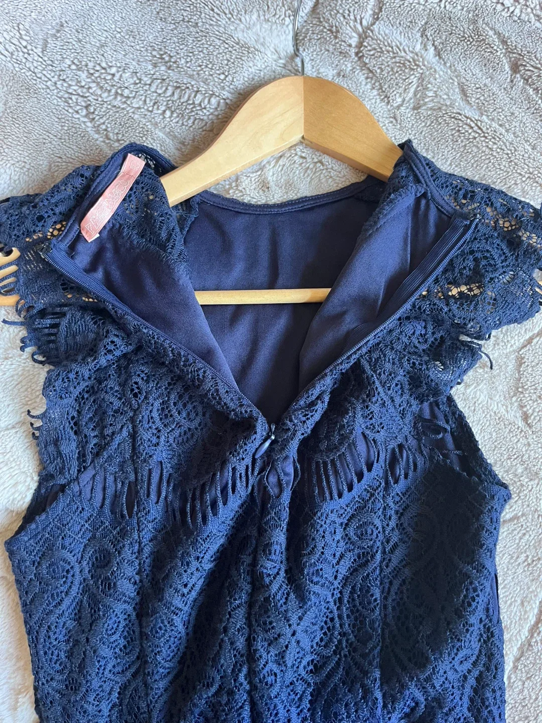 Youth Girls Paradisco Navy Lace Dress - Size 10 image indicator(2)