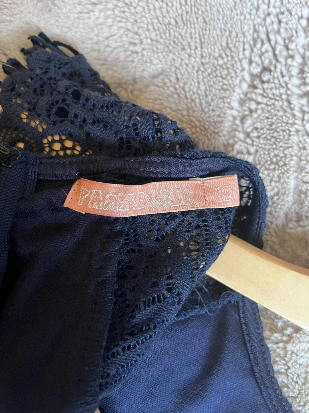 Youth Girls Paradisco Navy Lace Dress - Size 10 image indicator(3)