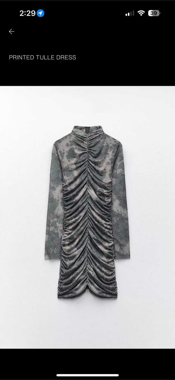 Zara Printed Tulle Dress