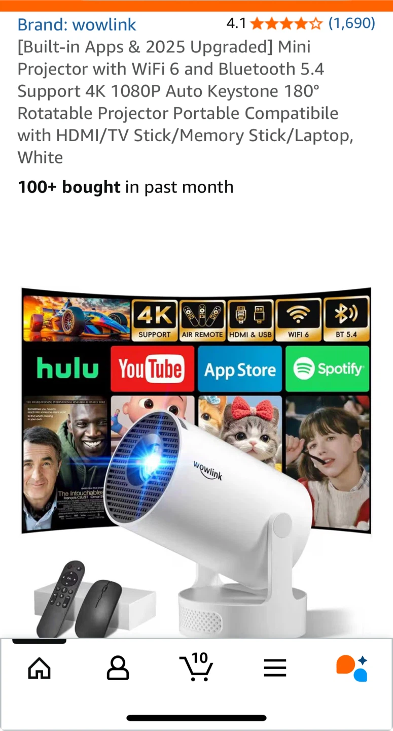 Wowlink Mini Projector with WiFi 6 & Bluetooth - photo 2