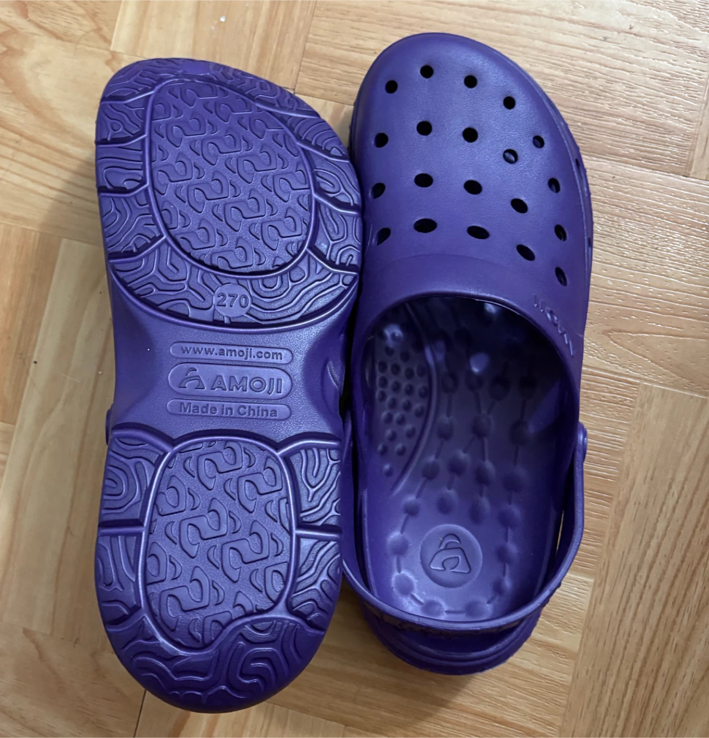 Amoji Purple Clogs - Size 270 - photo 3