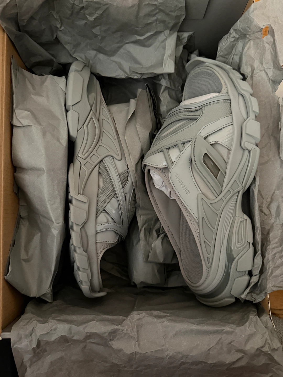 Balenciaga Track Slide Sandal - Grey