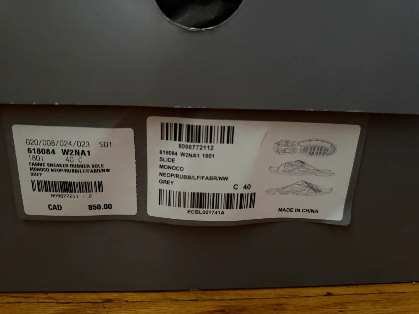 Balenciaga Track Slide Sandal - Grey image indicator(9)