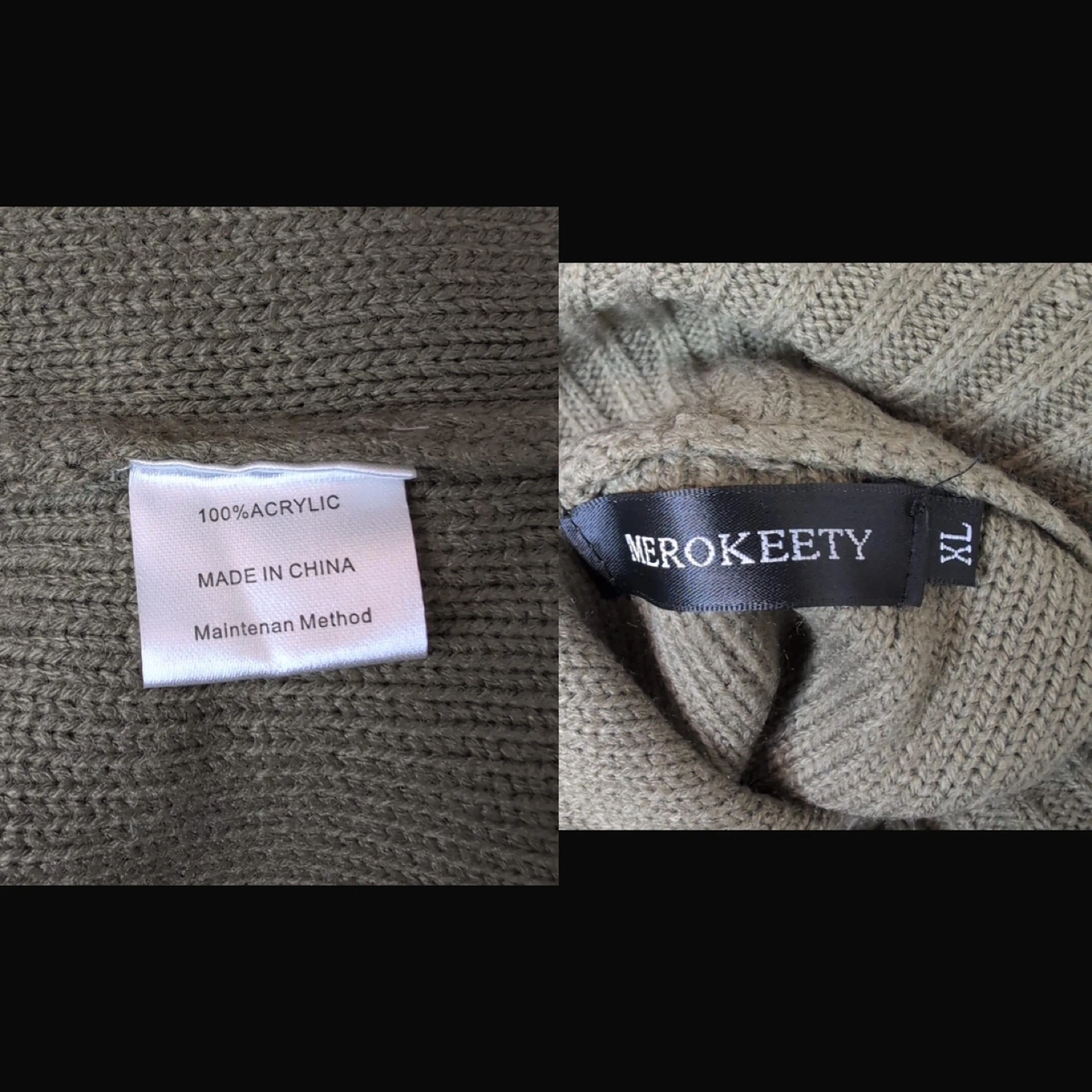 NEW! Merokeety Olive Green Turtleneck Sweater - XL - photo 5