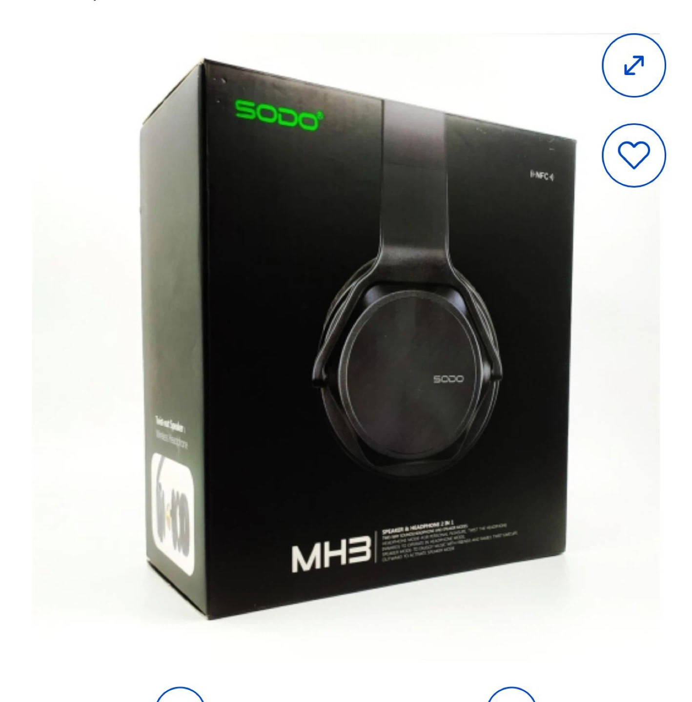 SODO MH3 Speaker & Headphone 2 in 1 - Black