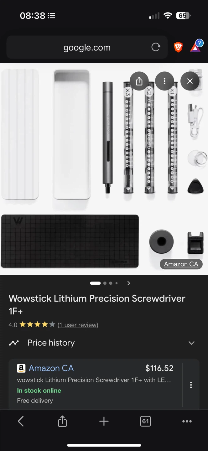 *New* $130 Wowstick Lithium Precision Screwdriver 1F+ - photo 3