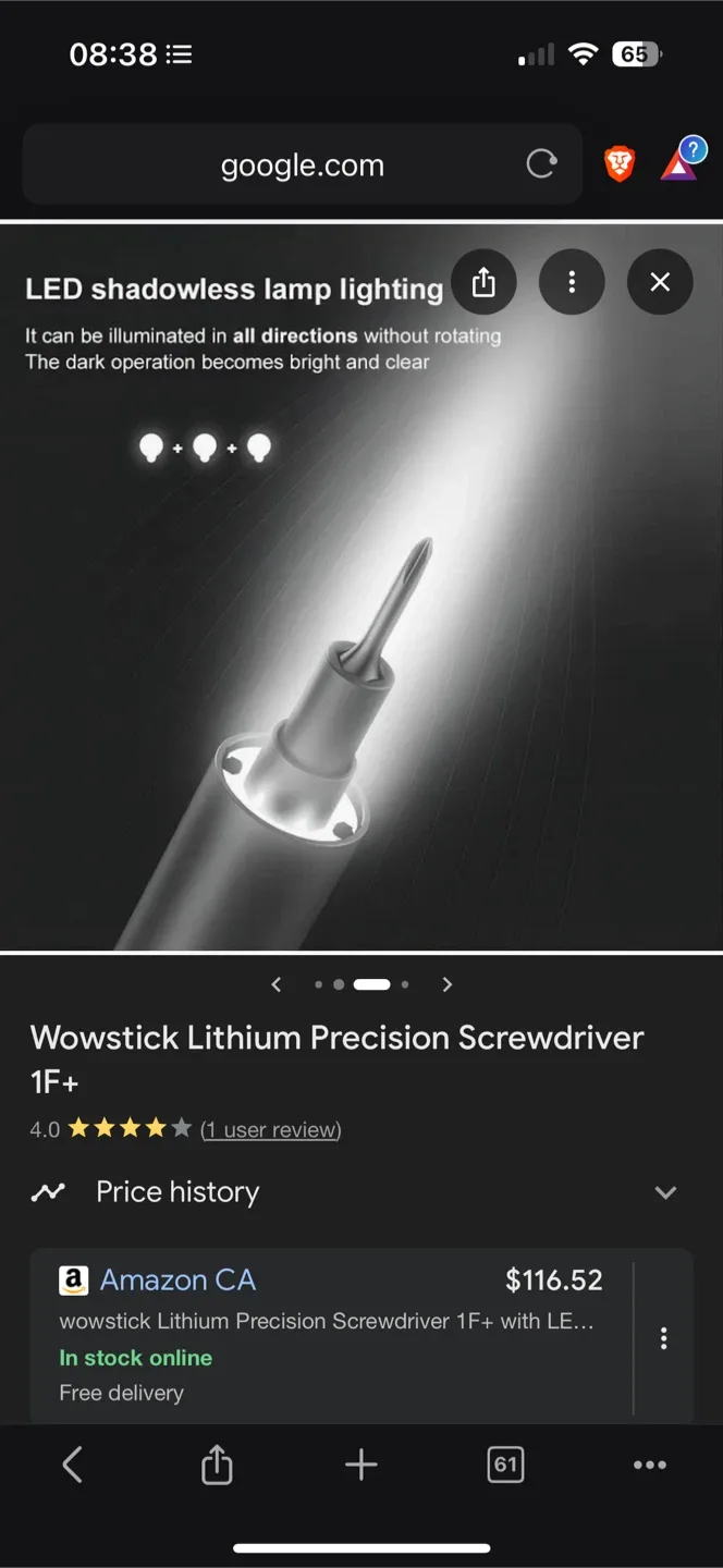 *New* $130 Wowstick Lithium Precision Screwdriver 1F+ image indicator(2)