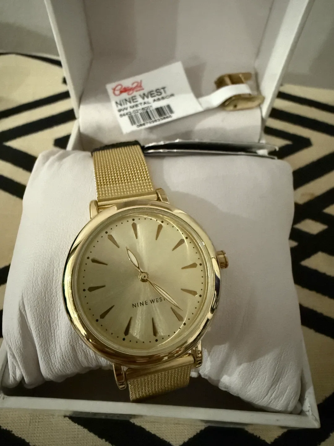 Nine West Gold Metal Arbor Watch