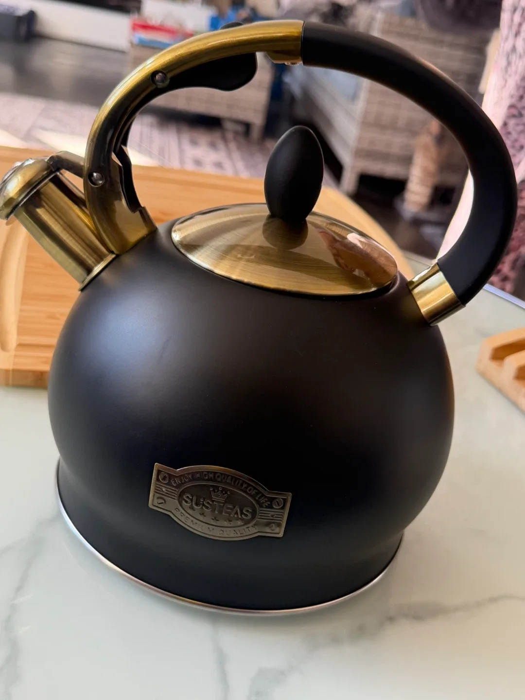 Black Whistling Kettle, kettle image indicator(2)