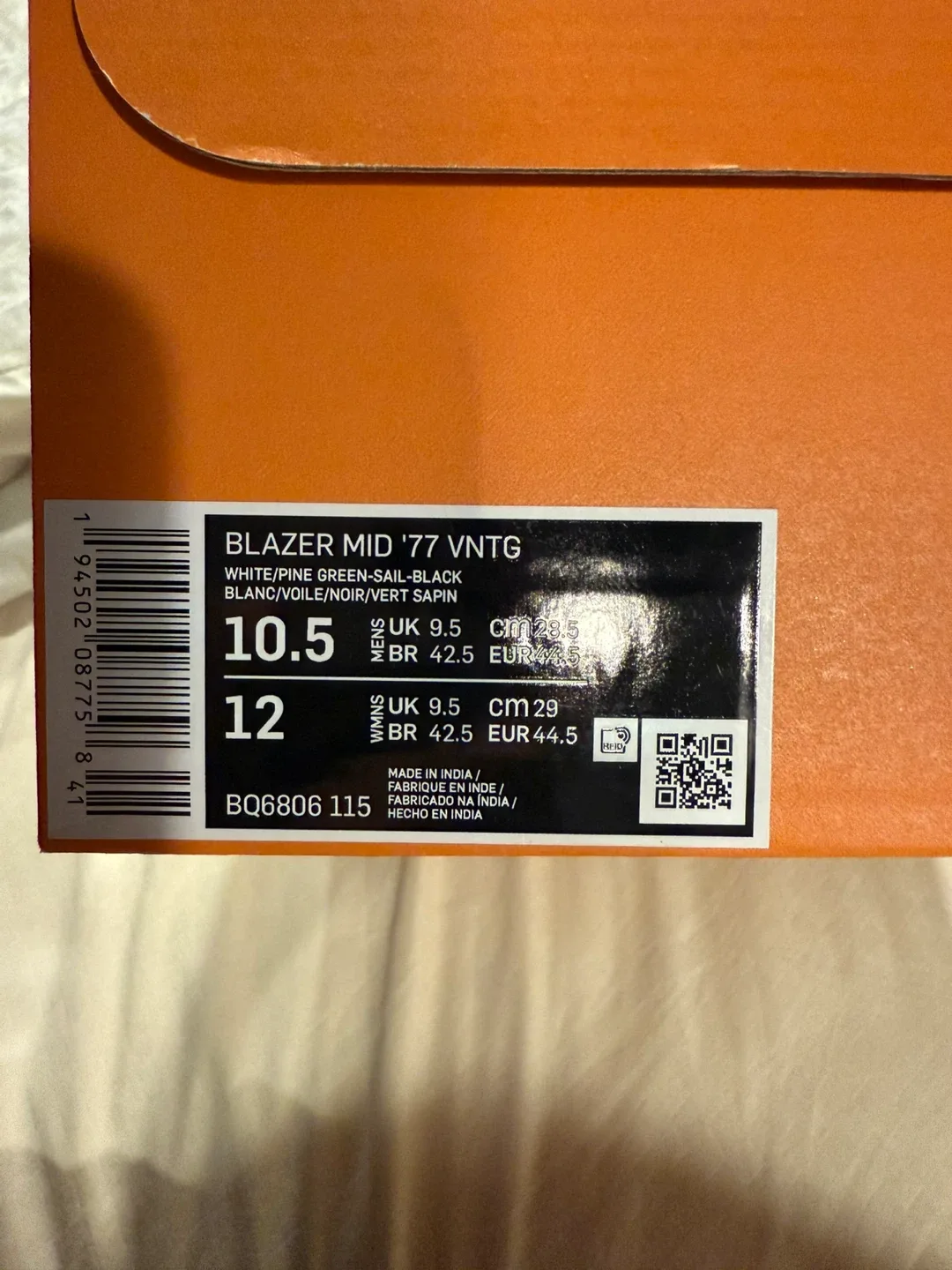 Nike Blazer Mid '77 Vintage White/Green image indicator(10)