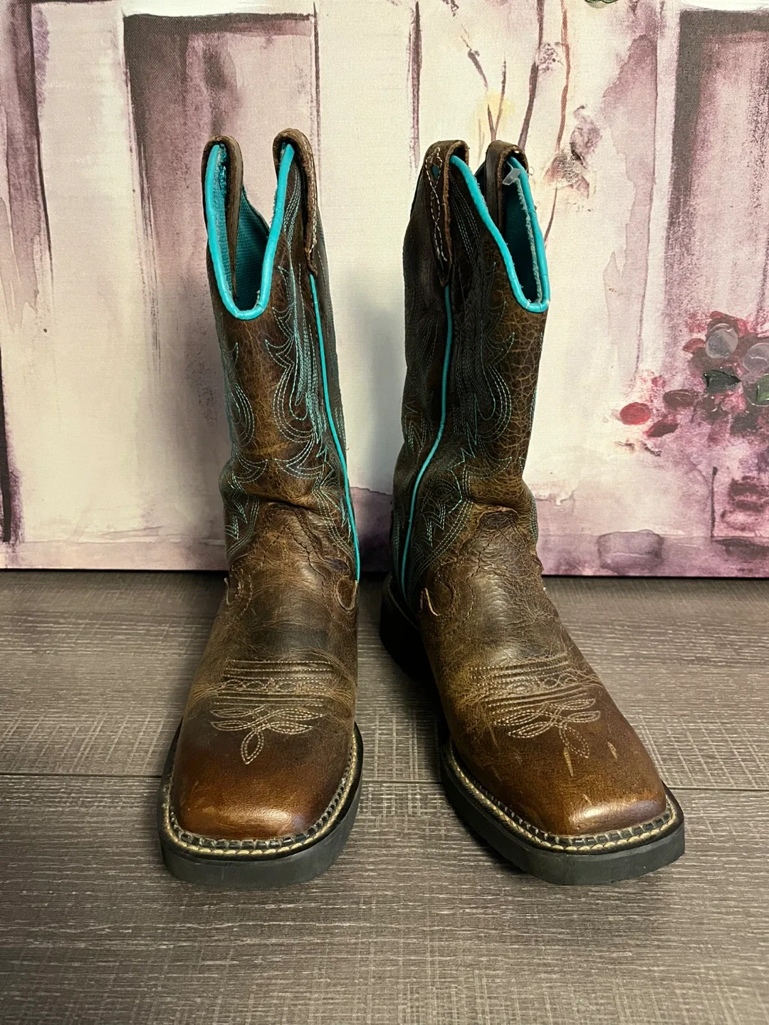 Justin Gypsy Brown Leather Western Boots - Size 6
