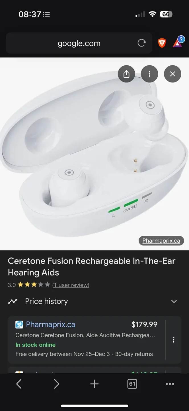 *New* $200+ Ceretone Fusion Hearing Aid / Amplifiers image indicator(2)