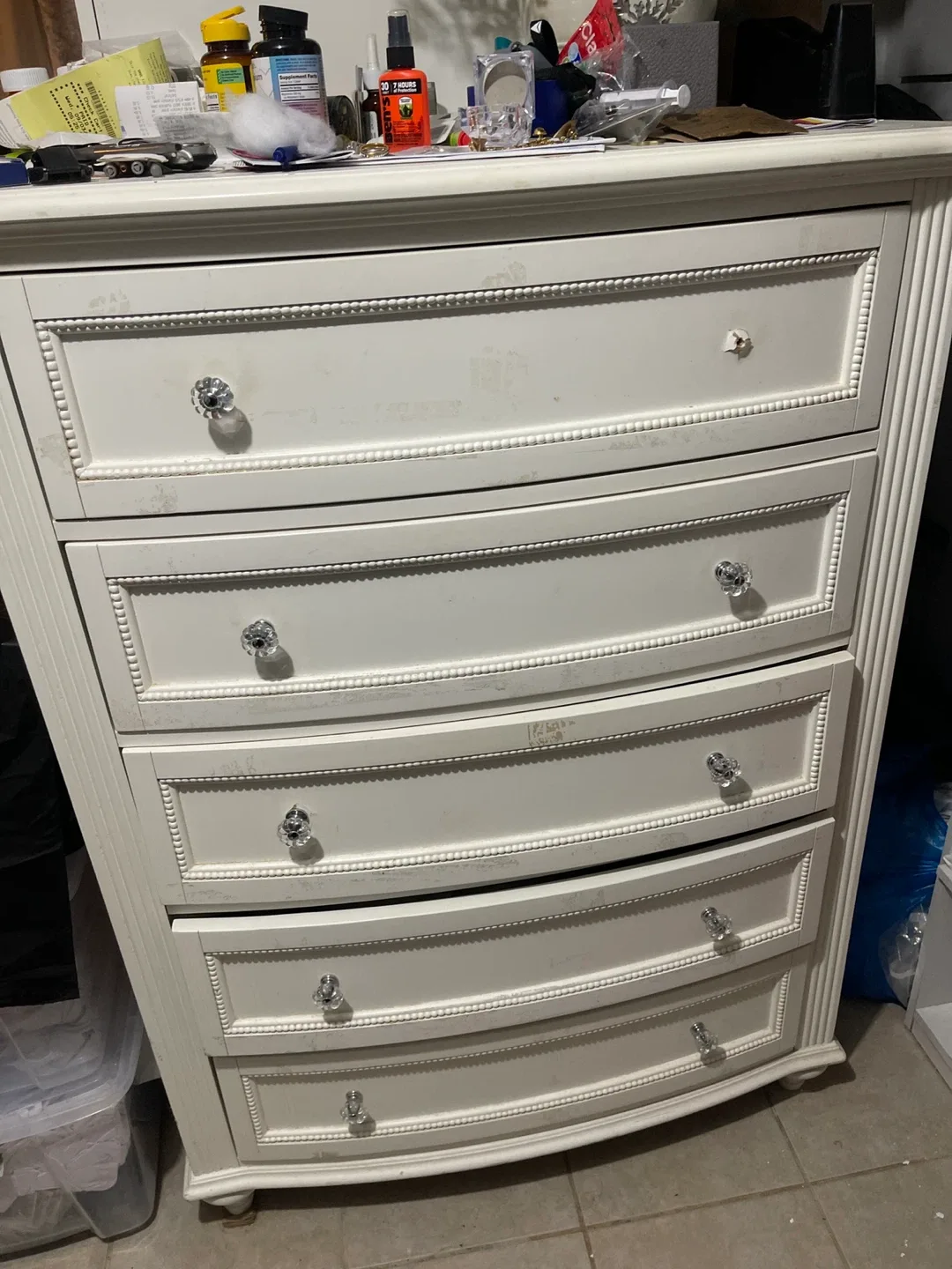 White 5-Drawer Dresser