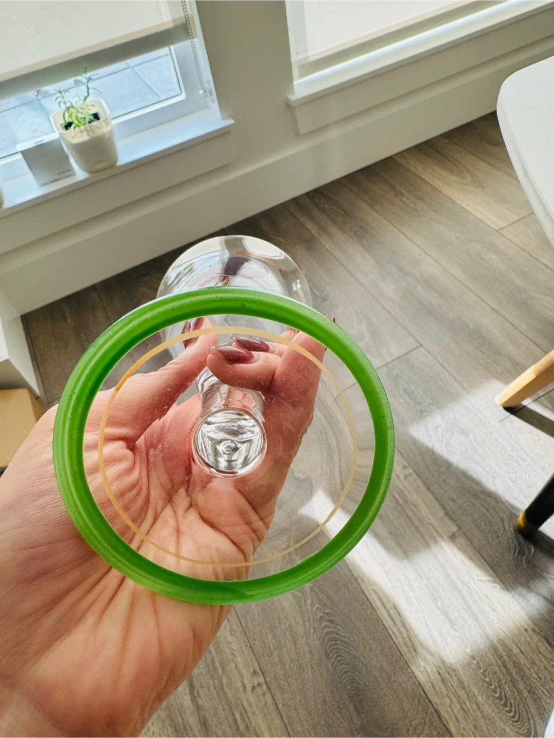 Evesham Royal Worcester Hand Painted Glassware- set of 4 image indicator(4)