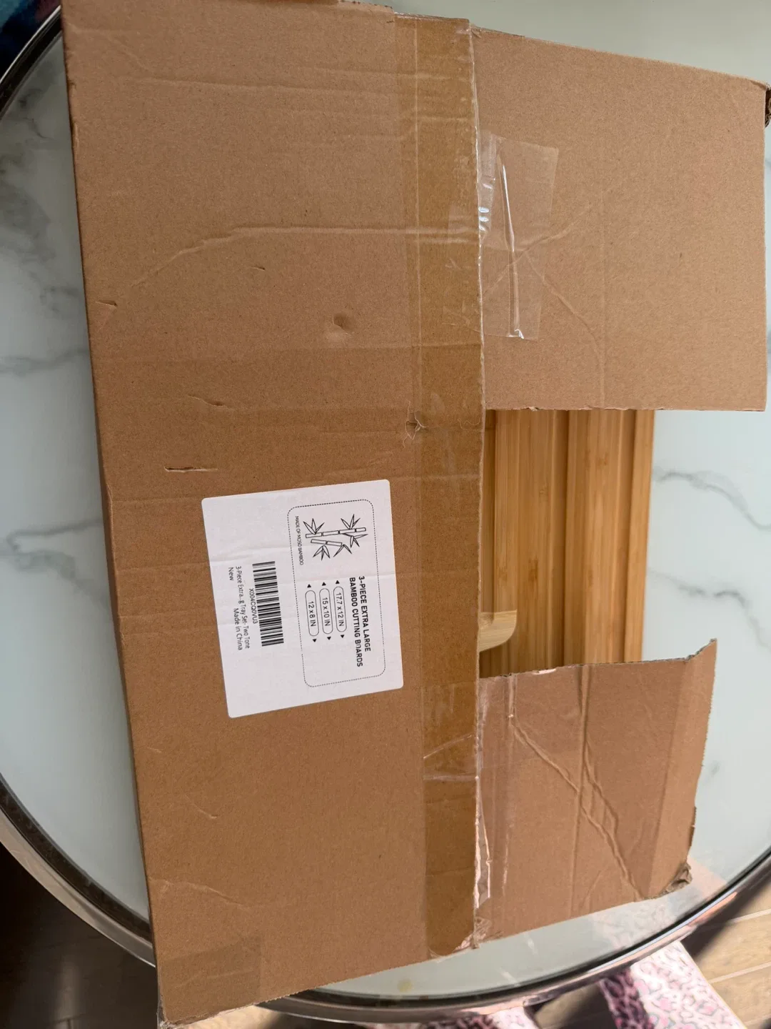 Bamboo Cutting Board Set with Stand image indicator(2)