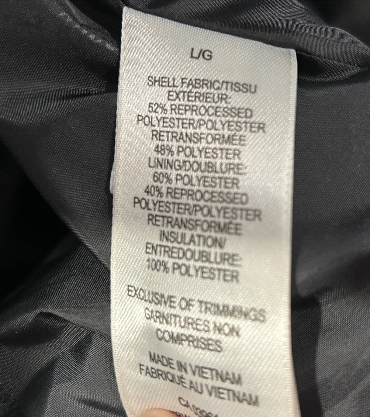 Wind River Black Puffer Vest - Size Large image indicator(6)