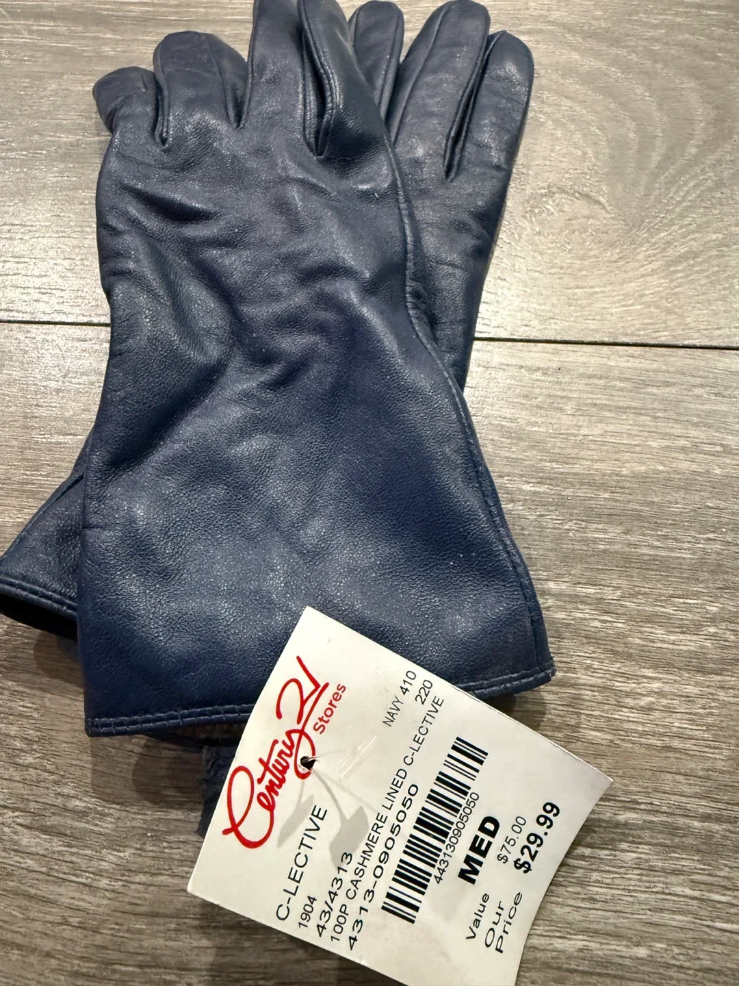 Century 21 Leather/Cashmere Gloves - Size M image indicator(2)