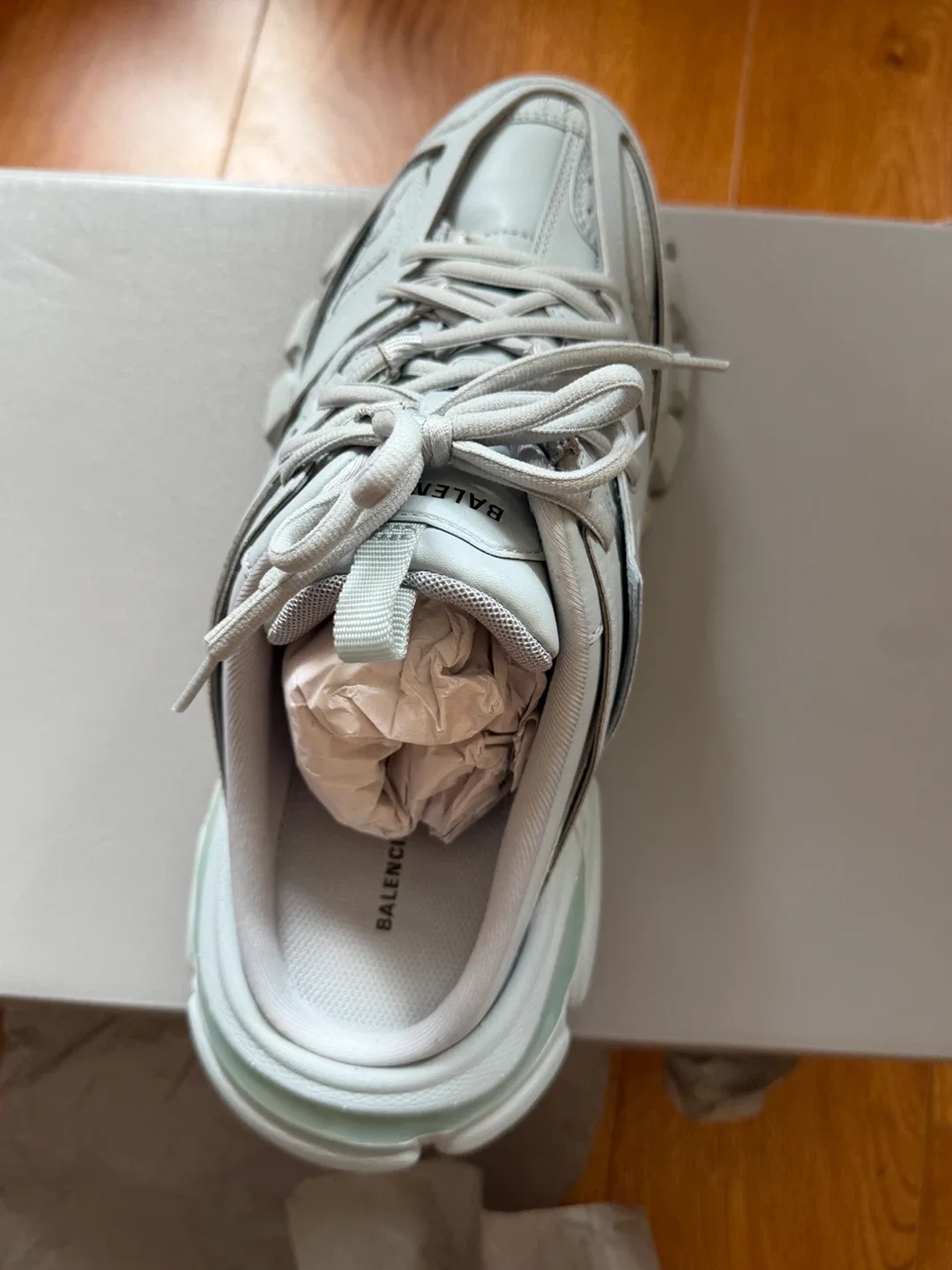 Balenciaga Track Mule - Size 41 - Light Blue/Black