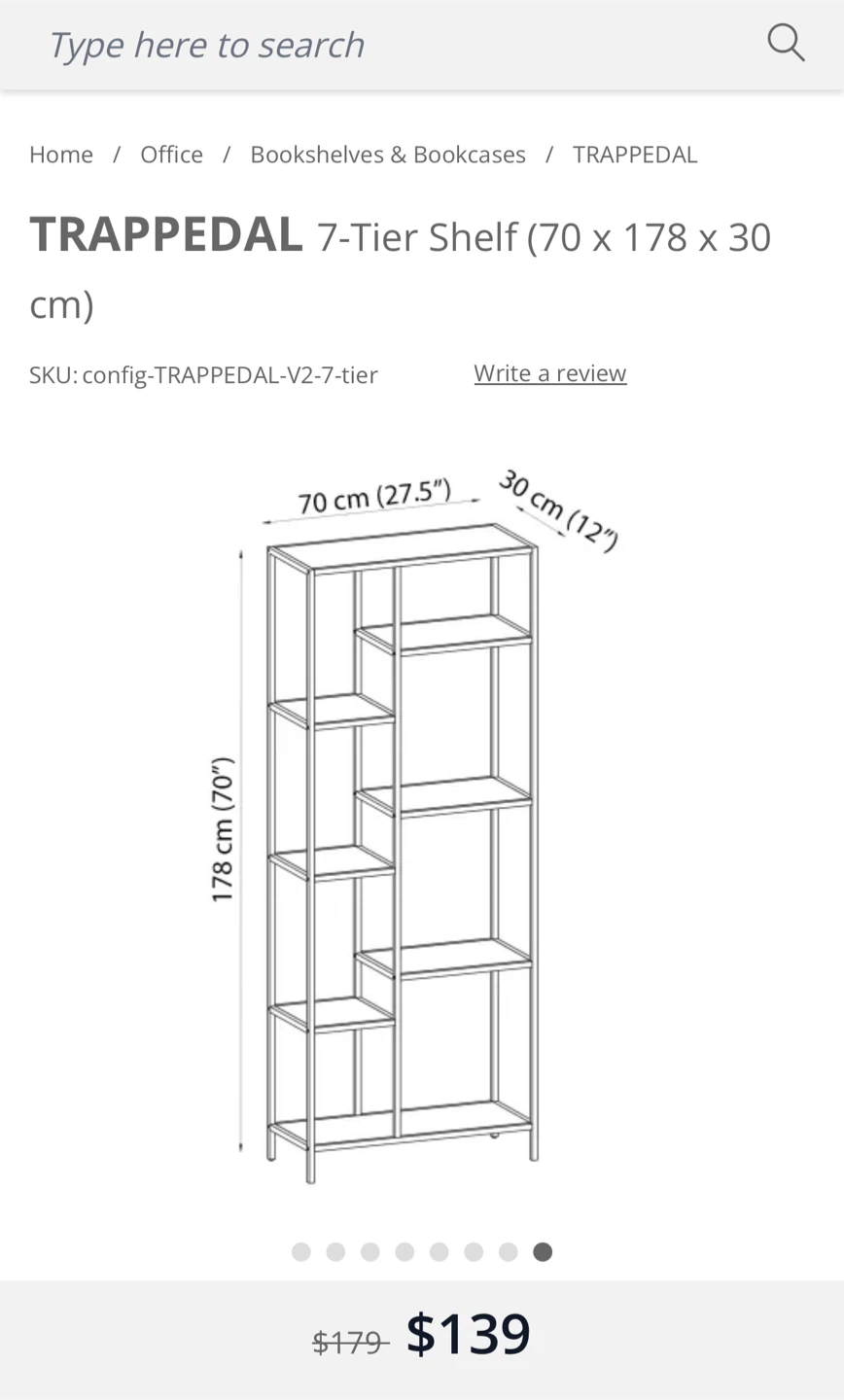 JYSK “Trappedal” bookshelf, new & unassembled (open box) - photo 3