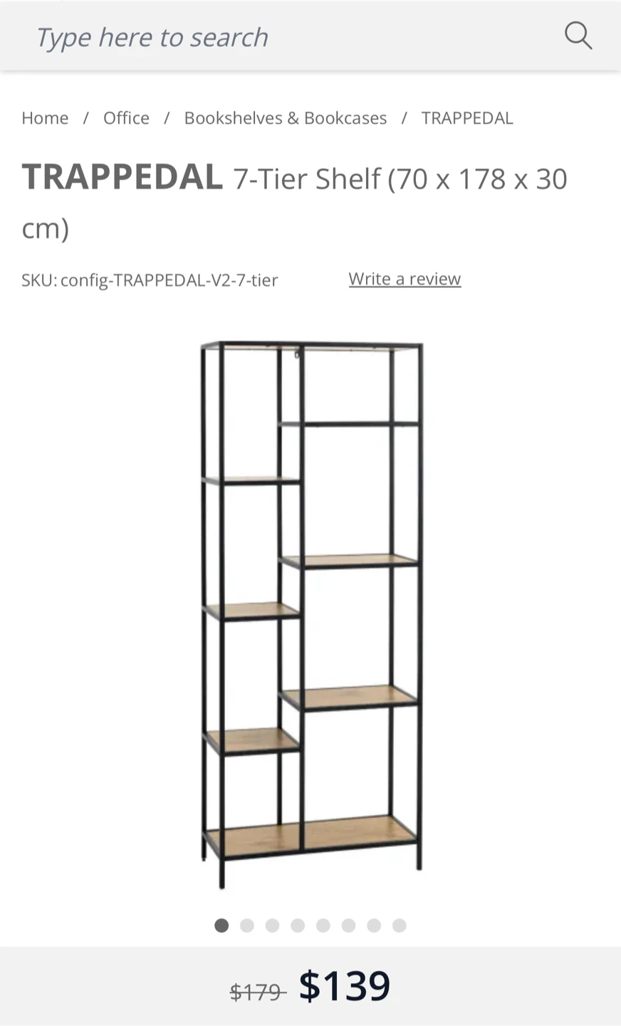 JYSK “Trappedal” bookshelf, new & unassembled (open box) - photo 2