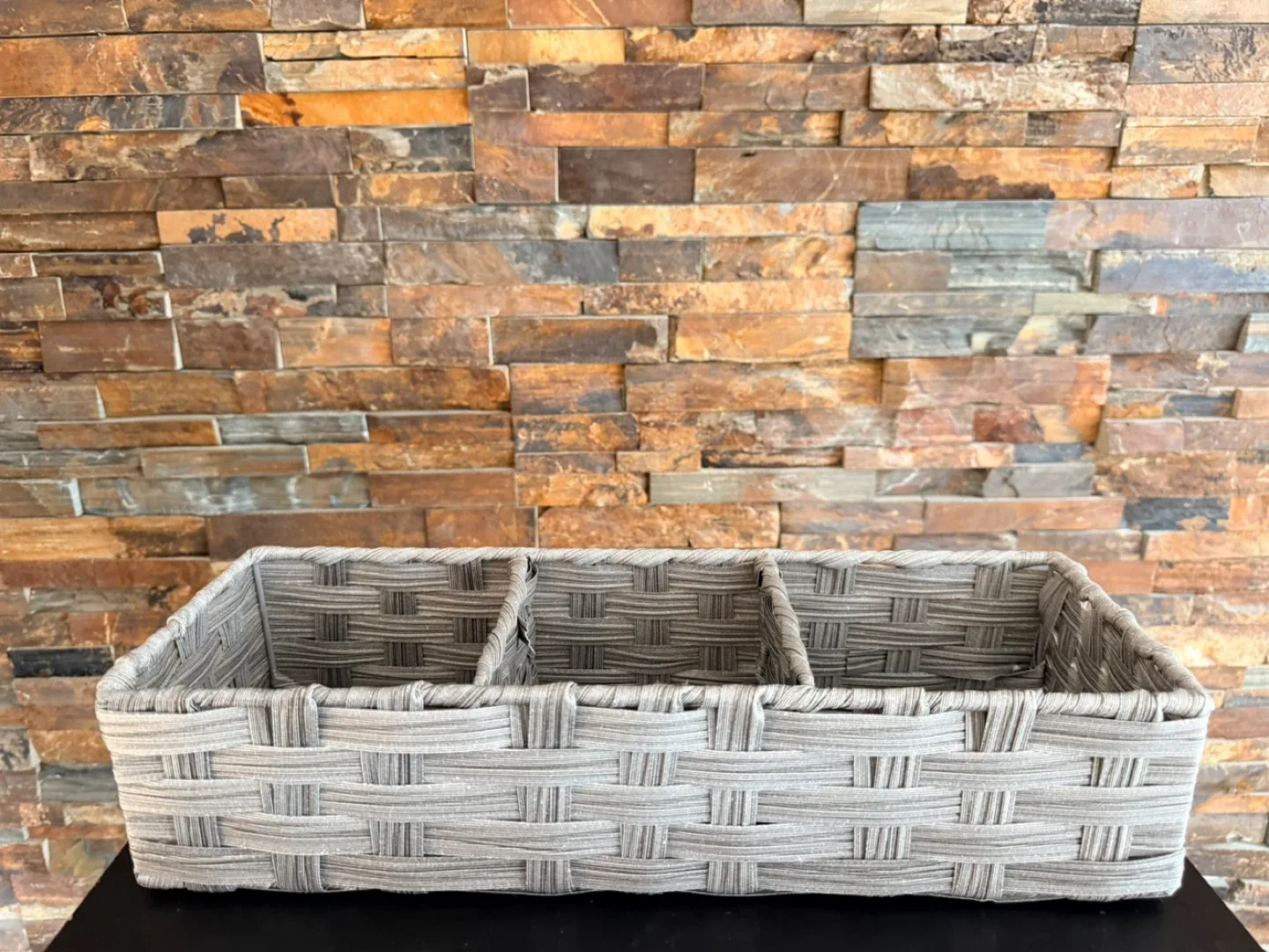 Woven Storage Basket - Grey