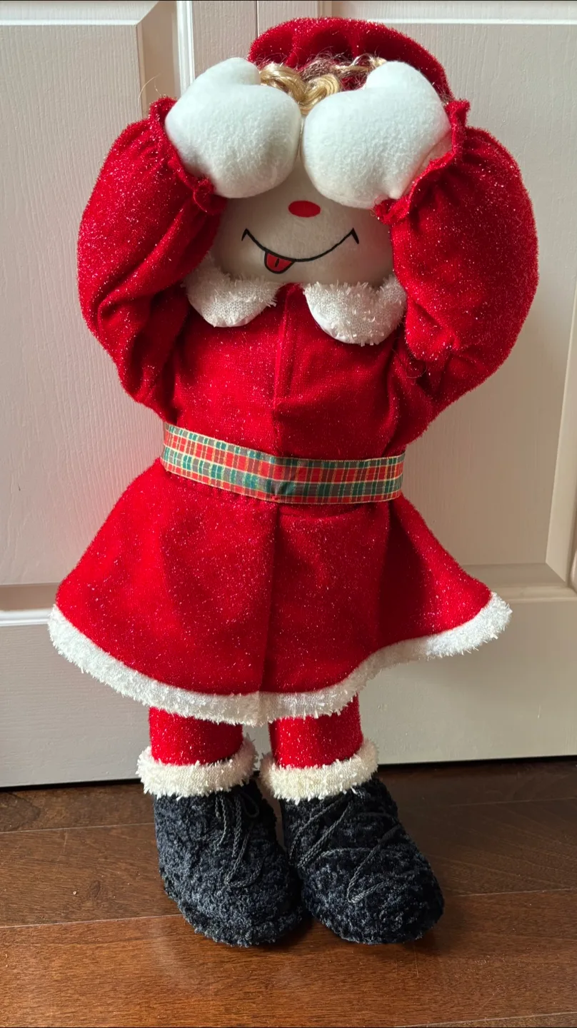 Adorable Christmas Doll in Santa Outfit - New